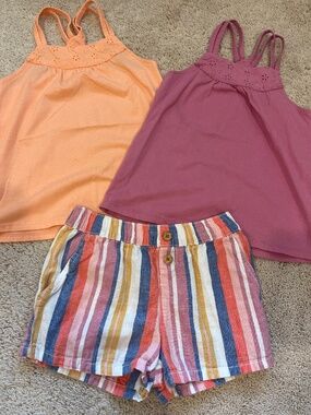 Oshkosh shorts and tops girl size 7